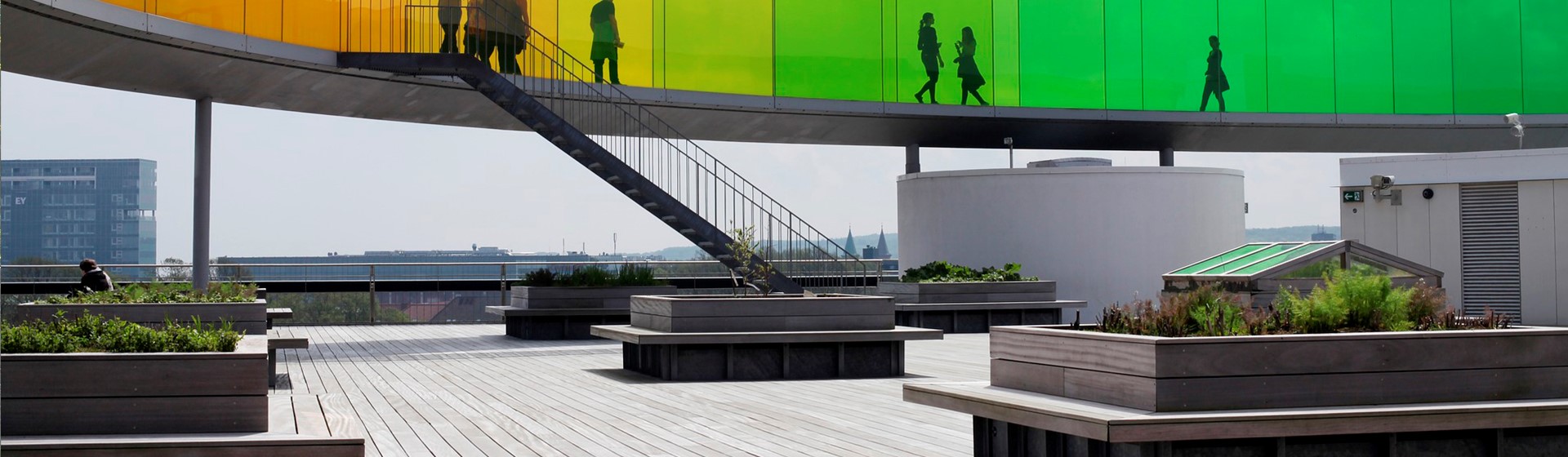 Billede af Aros farvede glasbro